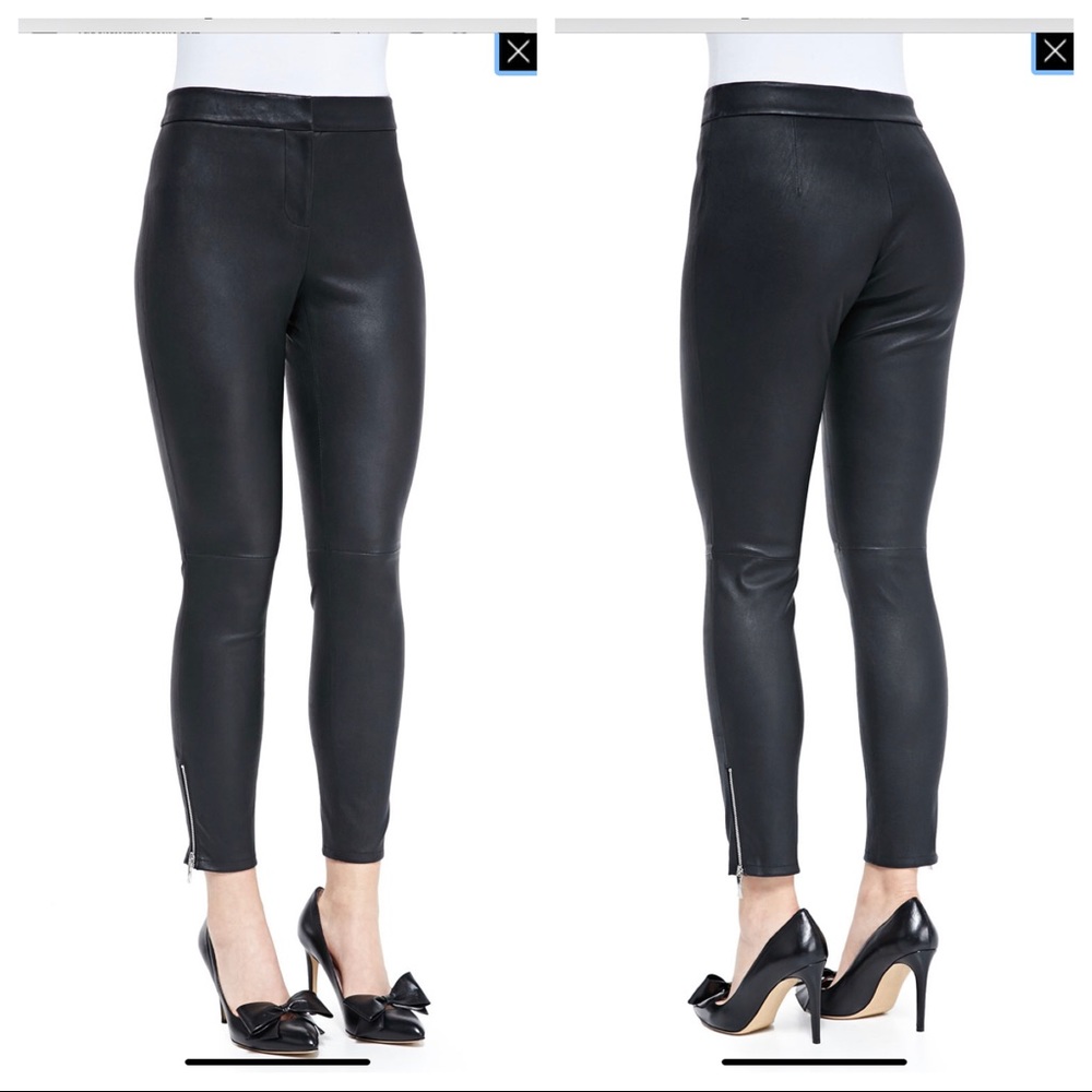 NWOT Kate Spade Estella Leather Pants with Zipper